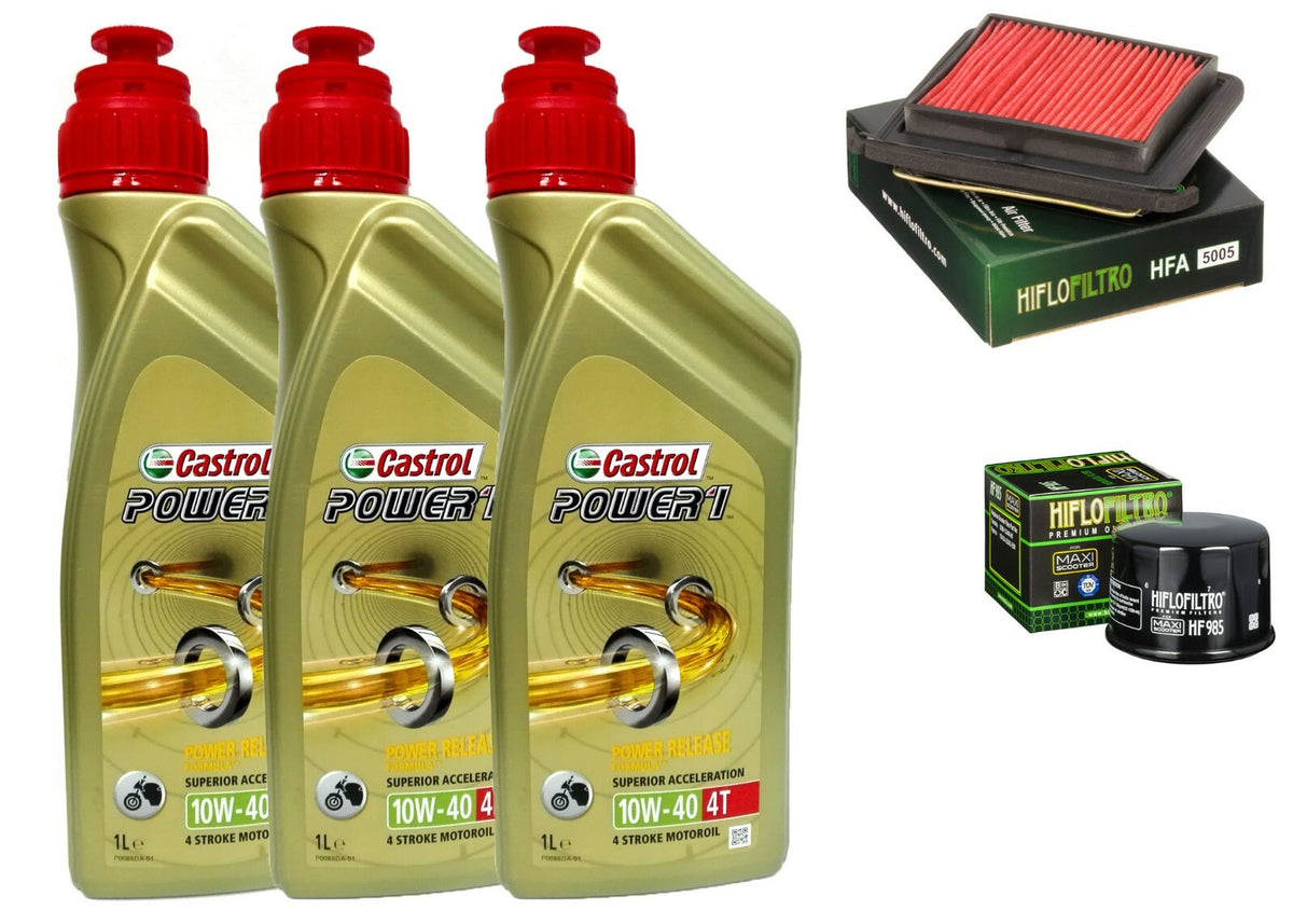 Kit/tagliando Kymco Xciting/500 / R 2009 Castrol 10W40 filtro olio aria SCOOTER