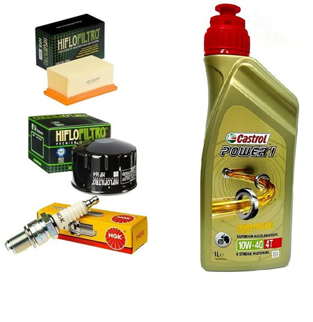 Kit tagliando Castrol Power 10W40 filtro olio aria candele  Bmw r 1200 gs 04/09