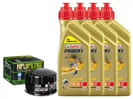 KIT/TAGLIANDO BMW R/1200 S 2006 2009 4 LITRI CASTROL 15W50 FILTRO OLIO PER MOTO