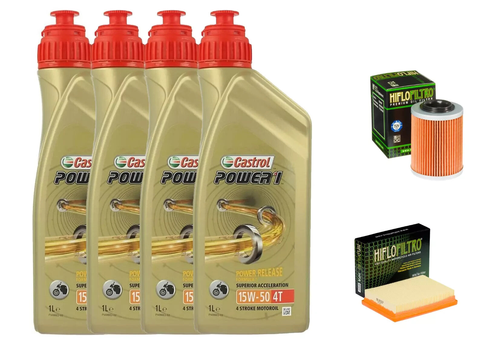 KIT/TAGLIANDO APRILIA RSV 1000 R 2004 2005 CASTROL 15W50 FILTRI OLIO ARIA