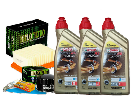 KIT Tagliando BMW C 600 650 Sport Castrol Racing 5W40 filtro olio aria candele