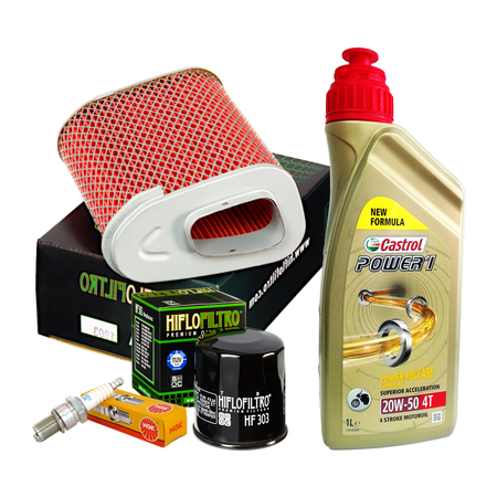 Kit tagliando Castrol 20W50 filtro olio aria candele Honda CBR 1000 F 1987 /1995