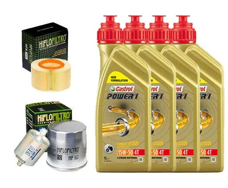 KIT/TAGLIANDO BMW R 1150 RS SE 2003 2005 CASTROL 15W50 FILTRI OLIO ARIA BENZINA