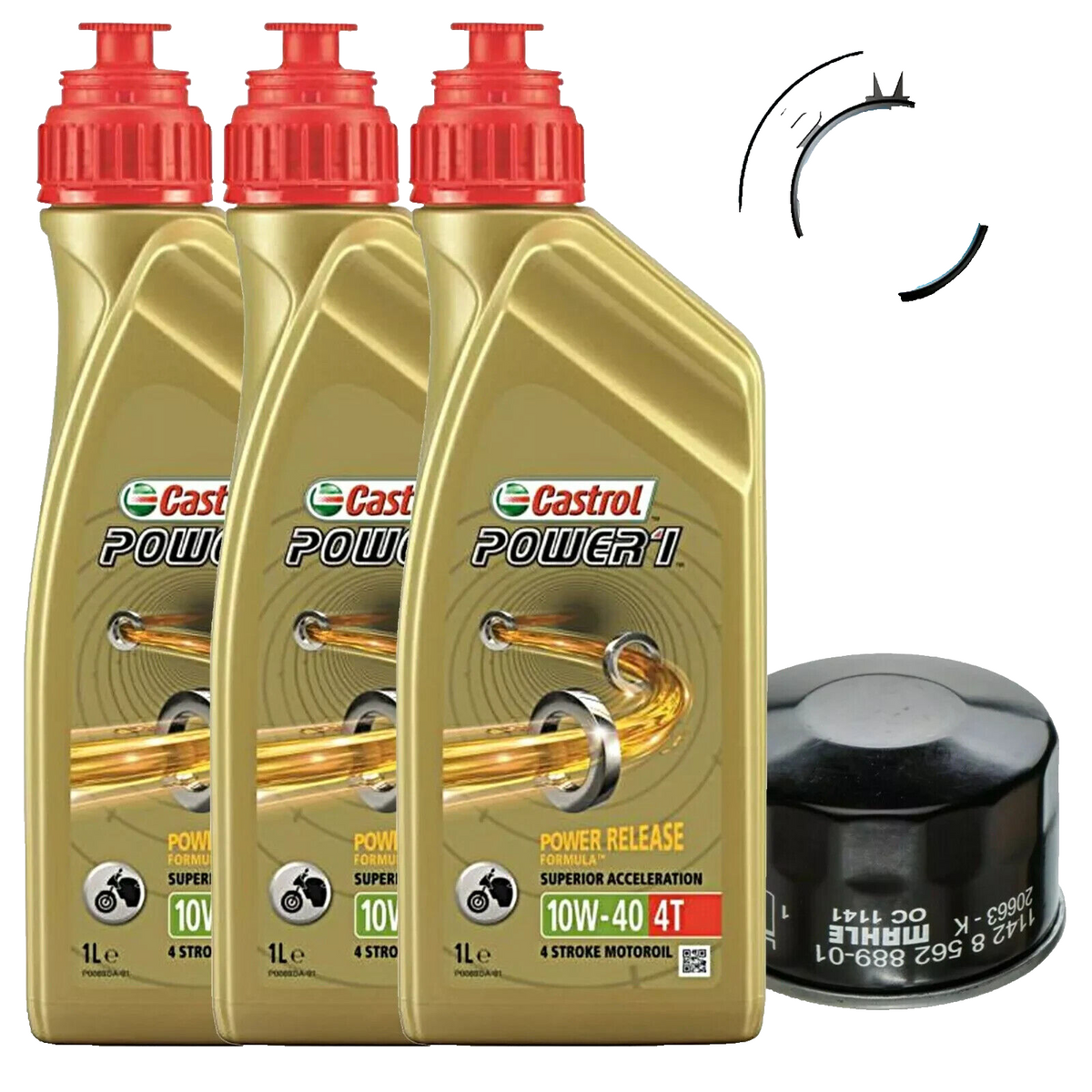 KIT/TAGLIANDO BMW G310 R GS 2017 2018 2019 CASTROL POWER 1 10W40 FILTRO OLIO