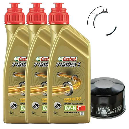 KIT/TAGLIANDO BMW G310 R GS 2017 2018 2019 CASTROL POWER 1 10W40 FILTRO OLIO