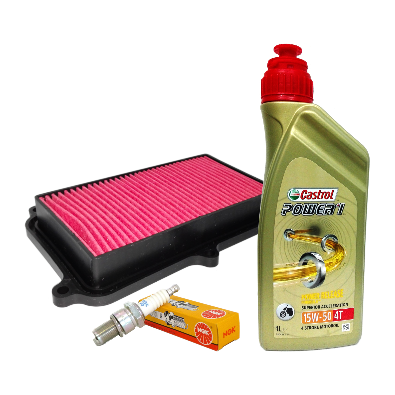 Kit tagliando Castrol 15W50 filtro aria candela Kymco People S I ABS 125 150