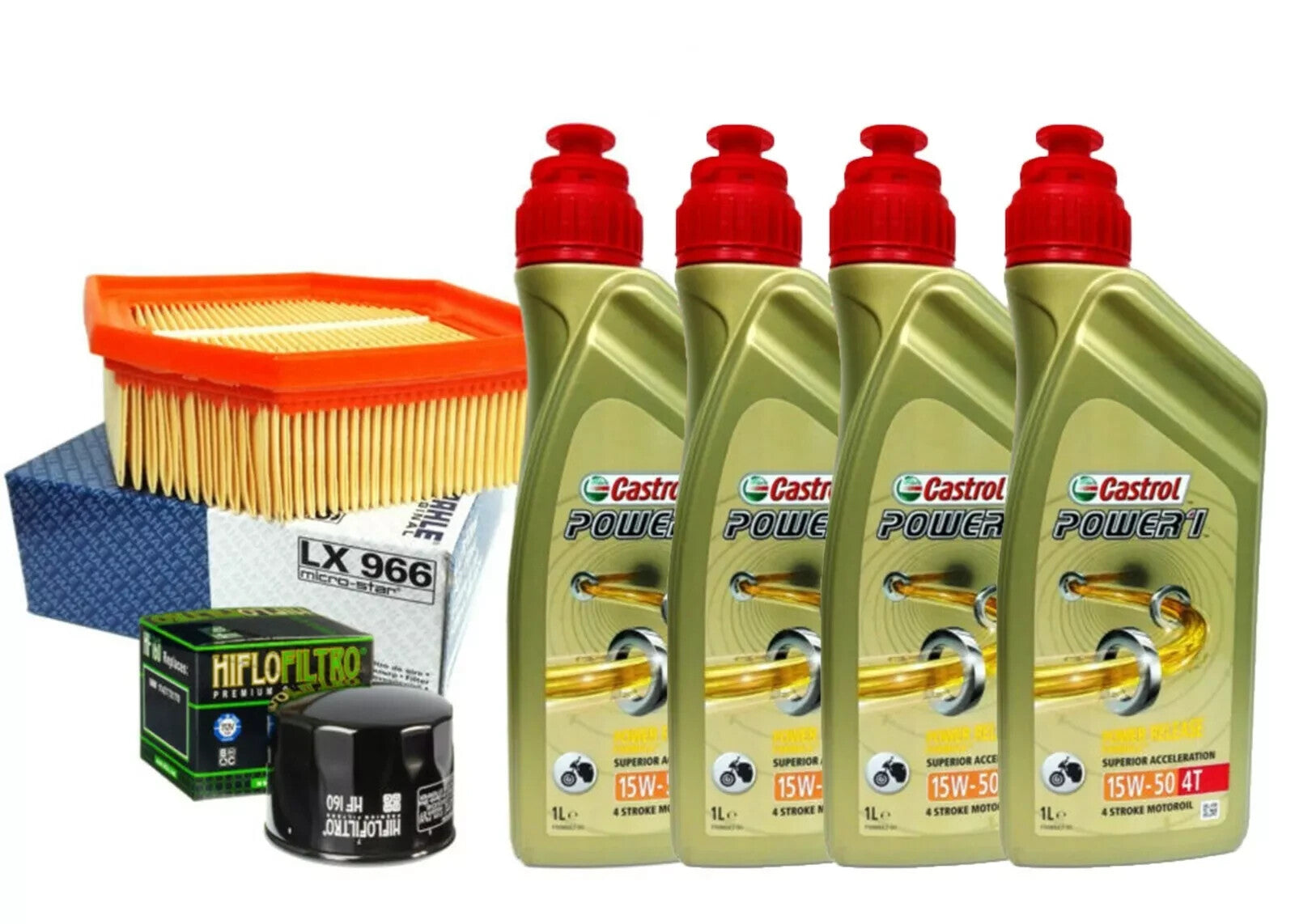 KIT/TAGLIANDO BMW K 1200 S 2005 2008 CASTROL 15W50 FILTRI OLIO ARIA