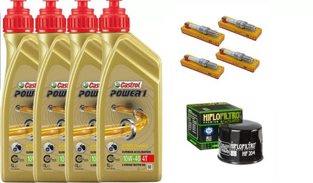 KIT/TAGLIANDO HONDA CBF 1000 2006 2010 /OLIO CASTROL FILTRO CANDELE