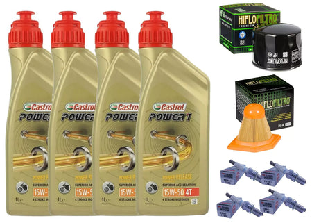 KIT/TAGLIANDO BMW K 1300 S CASTROL POWER 1 15W50 FILTRO OLIO ARIA CANDELE
