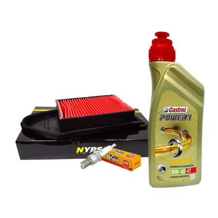 Kit tagliando Castrol 10W40 filtro aria candela Kymco Agility/People 125/150/200