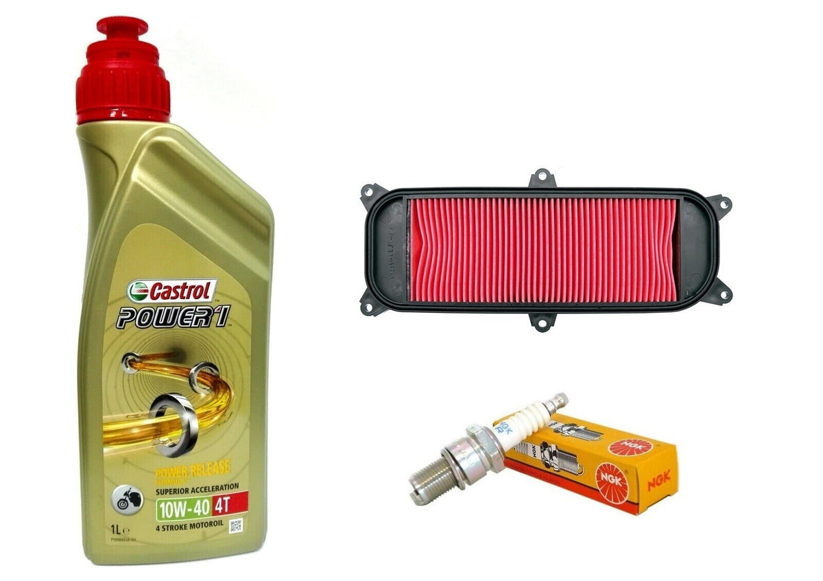 KIT TAGLIANDO OLIO CASTROL FILTRO ARIA CANDELA KYMCO PEOPLE S 250 300