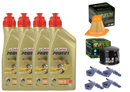 KIT/TAGLIANDO BMW K 1300 R 2009 2016 CASTROL 15W50 FILTRO OLIO ARIA CANDELE
