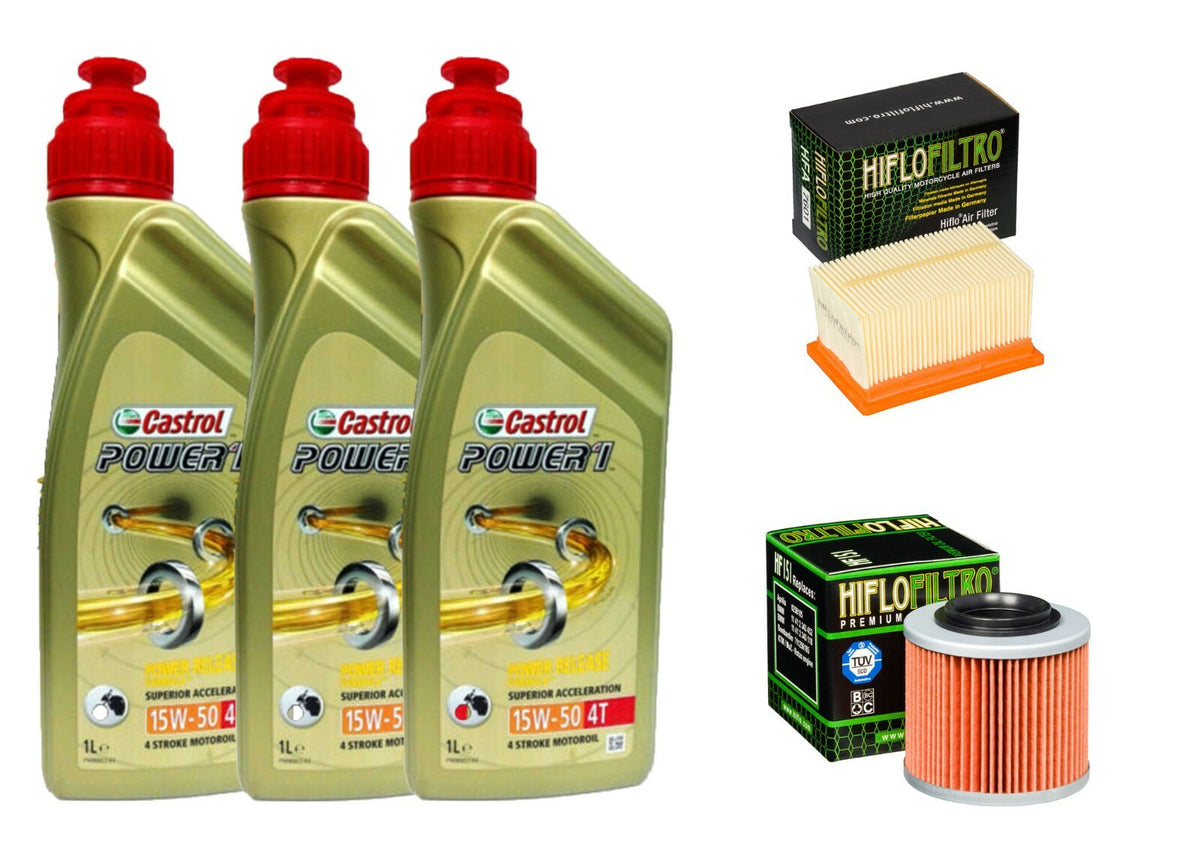 KIT TAGLIANDO BMW G 650 GS  09/14 CASTROL 15W50 FILTRO OLIO FILTRO ARIA HIFLO