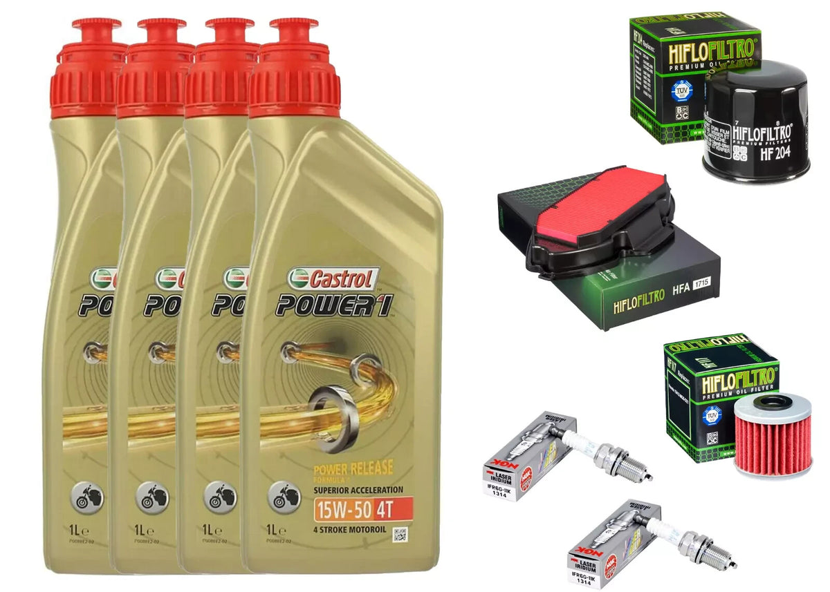 KIT/TAGLIANDO HONDA INTEGRA 700 2012 2013 CASTROL 15W50 FILTRO OLIO ARIA CANDELE