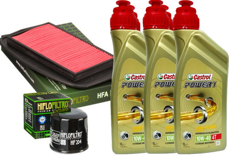 Kit tagliando Castrol Power 1 10W40 filtro olio aria Yamaha FZ6/Fazer/S2 600
