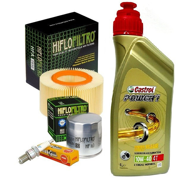 Kit tagliando Castrol Power 1 10W40 filtro olio aria candele BMW R 1100 GS 93/01