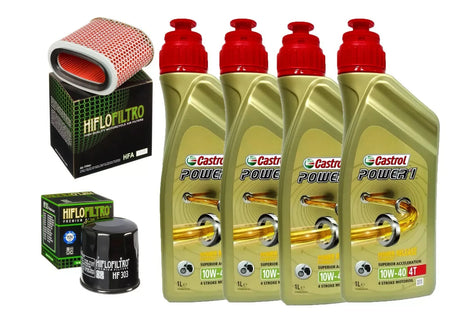 Kit tagliando Honda VT 1100 C Shadow '87 Castrol Power 1 10W40 filtro olio aria