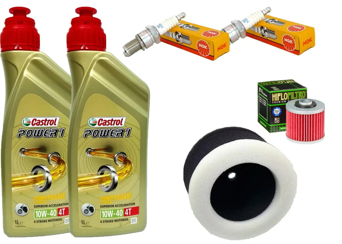 KIT TAGLIANDO YAMAHA VIRAGO XV 250 OLIO CASTROL 10W40  FILTRO OLIO ARIA CANDELE