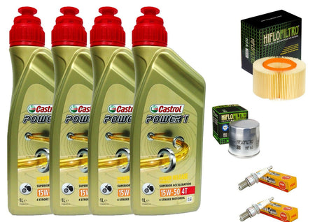 KIT TAGLIANDO OLIO CASTROL 15W50 FILTRO OLIO ARIA CANDELE BMW R 1100 R 1994/2001