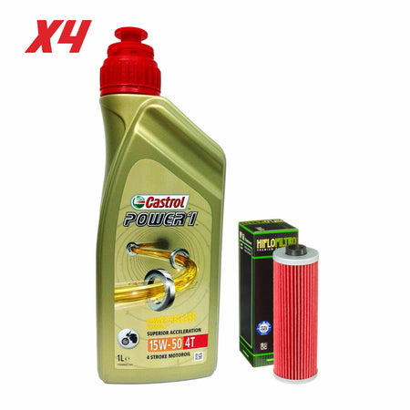 Kit tagliando Castrol Power 1 15W50 filtro olio BMW R45 R50 R65 R75 R80 R100