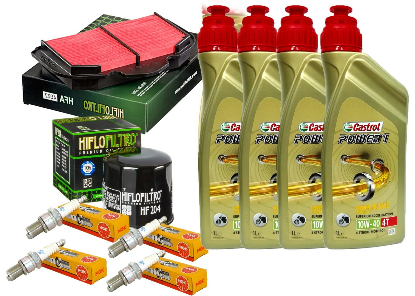 KIT TAGLIANDO CASTROL 10W40 FILTRO OLIO ARIA CANDELE YAMAHA XT 1200 SUPER TENERE