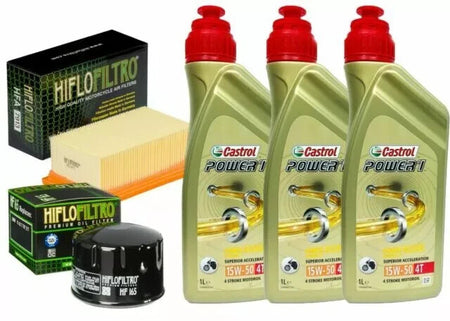 KIT/TAGLIANDO BMW F 800 ST TOURING 2012 CASTROL 15W50 FILTRI OLIO ARIA