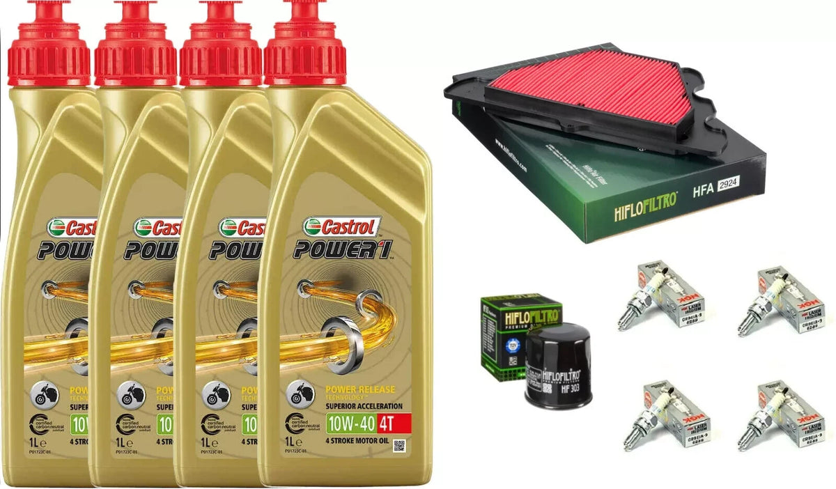 KAWASAKI Z 900 2018 2023 TAGLIANDO CASTROL 10W40 FILTRO ARIA OLIO CANDELE