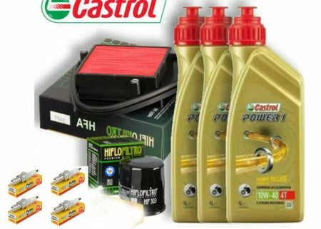 KIT TAGLIANDO HONDA VT C SHADOW 600 88 97 CASTROL 10W40 FILTRO OLIO ARIA CANDELE