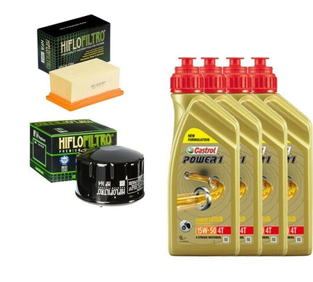 Kit tagliando 4 Olio Castrol 15W50 Filtro Olio Aria Bmw R 1200 GS 2004/2009