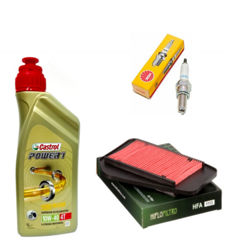 KIT/TAGLIANDO HONDA CBR/125/R/RW CASTROL POWER 1 10W40 OLIO FILTRO ARIA CANDELA