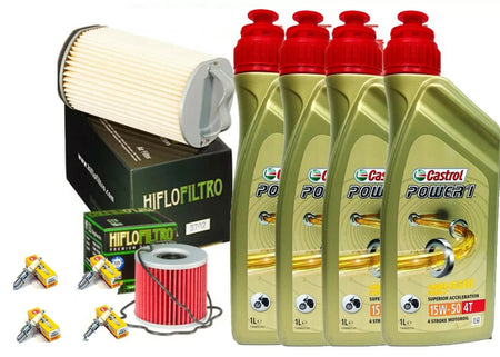 KIT/TAGLIANDO SUZUKI GSX 1100 1980 1982 CASTROL 15W50 FILTRO OLIO ARIA CANDELE