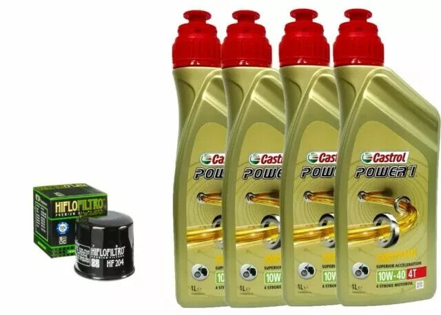 KIT TAGLIANDO CASTROL POWER 1 10W40 FILTRO OLIO TRIUMPH BONNEVILLE 800 2005/2006