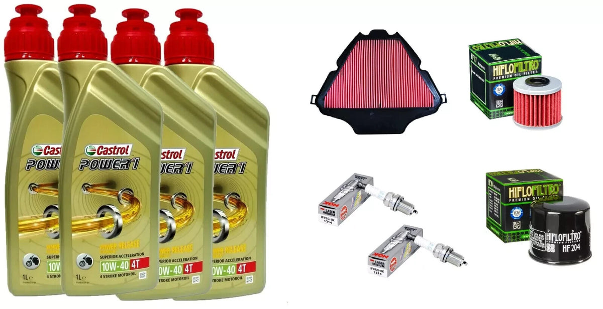 KIT/TAGLIANDO HONDA FORZA/750 2021 CASTROL 10W40 FILTRO ARIA OLIO TRASM CANDELE