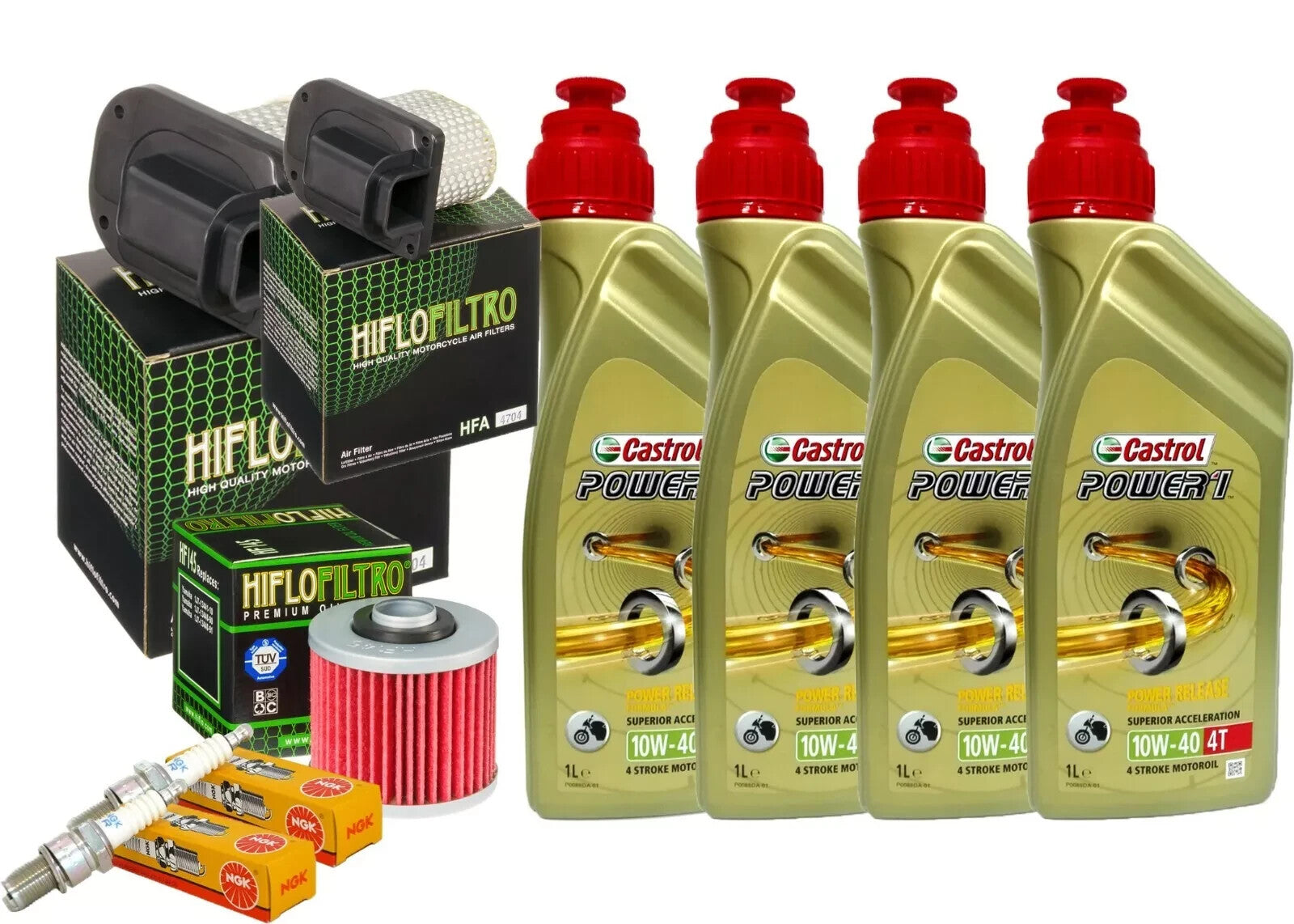 KIT TAGLIANDO CASTROL  10W40 FILTRO OLIO ARIA CANDELE  XTZ 750 SUPER TENERE