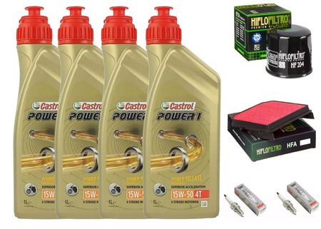 KIT TAGLIANDO CASTROL 15W50/FILTRO OLIO ARIA CANDELE HONDA XL/1000 VARADERO