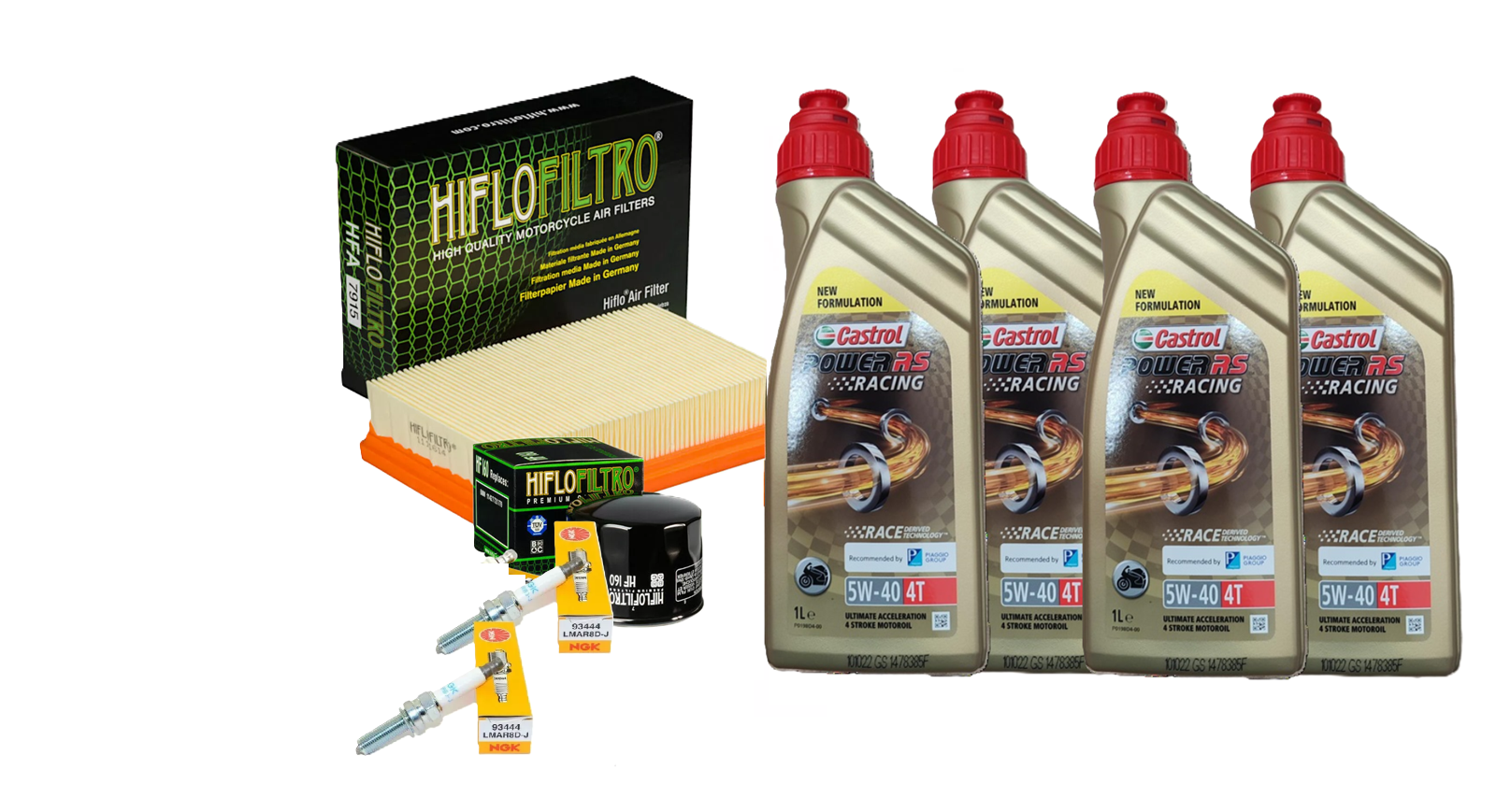 Kit tagliando Castrol Racing 5W40 filtro olio aria candele BMW R 1200 GS R RS RT