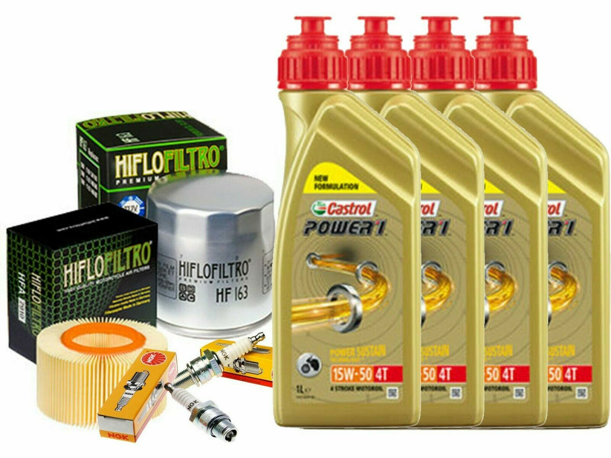 Kit tagliando Castrol Power 1 15W50 filtro olio aria candele BMW R 1150 GS 2013