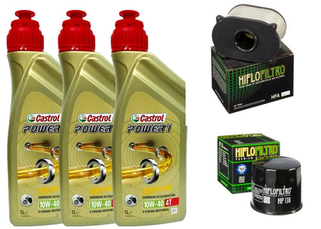 KIT TAGLIANDO SUZUKI SV 650 1999/2002 CASTROL 10W40 FILTRO OLIO FILTRO ARIA