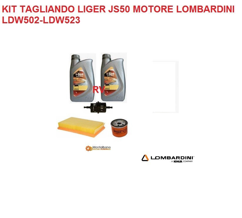 Kit tagliando Lombardini ORIGINALE Focs LDW502 LGW523 Ligier Chatenet FA.PANNEL
