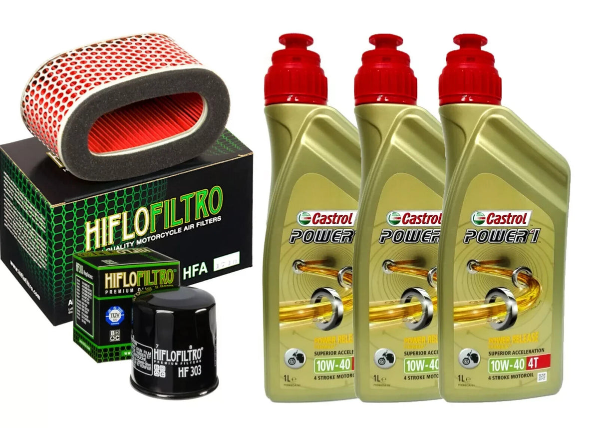 Kit/tagliando Castrol Power 1 10W40/filtro olio aria Honda VT/750 Shadow spirit