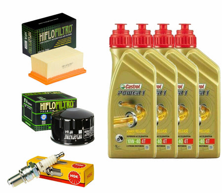 KIT TAGLIANDO 4 LITRI CASTROL 10W40 FILTRO OLIO ARIA CANDELE BMW R 1200 R
