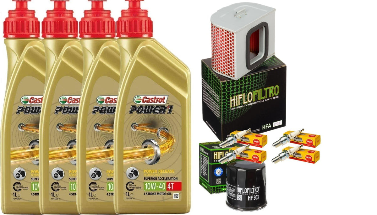 HONDA CB 750 1991 2003 TAGLIANDO CASTROL POWER 1 10W40 FILTRO ARIA OLIO CANDELE