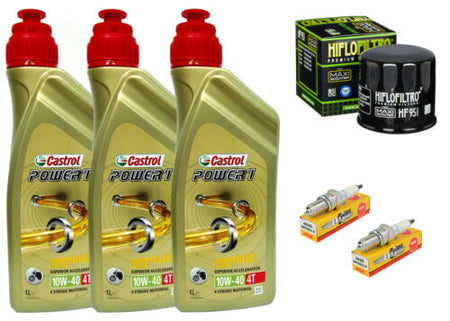 KIT TAGLIANDO HONDA FJS 400 600 SILVER WING CASTROL 10W40 FILTRO OLIO CANDELE