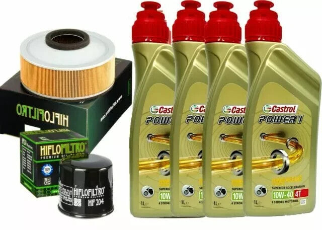 KIT TAGLIANDO CASTROL POWER 1 10W40 FILTRO OLIO ARIA VN 800 DRIFTER 2003 AL 2006