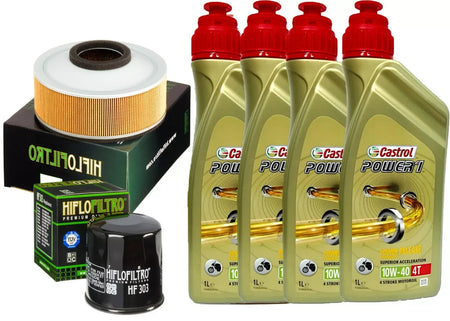 KIT/TAGLIANDO CASTROL 10W40 FILTRO OLIO ARIA KAWASAKI VN 800 VULCAN 1995 AL 2002