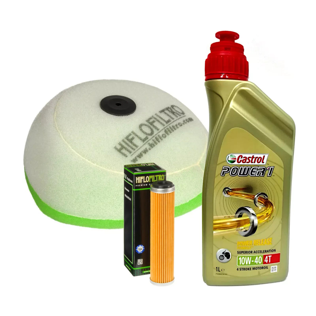 Kit tagliando Castrol 10W40 filtro olio aria PER Beta Enduro RR 350 450 480 520