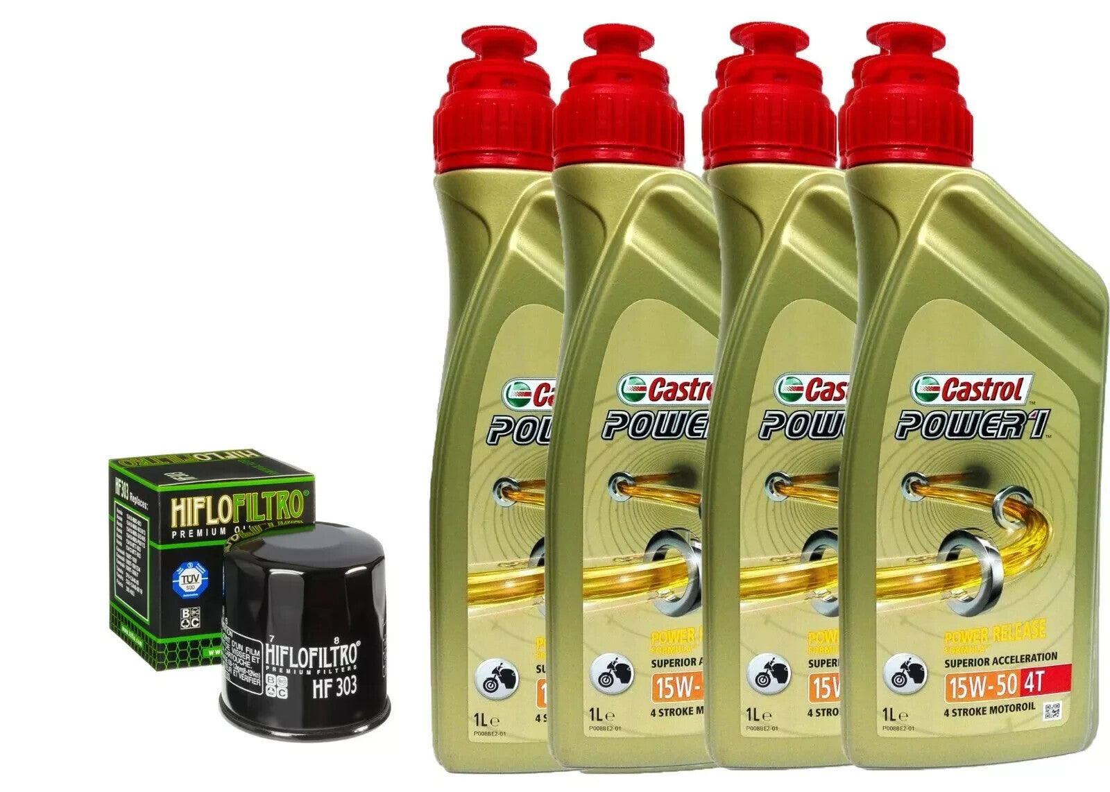 KIT/TAGLIANDO KAWASAKI ZX 636 2003 2004 CASTROL 15W50 FILTRO OLIO