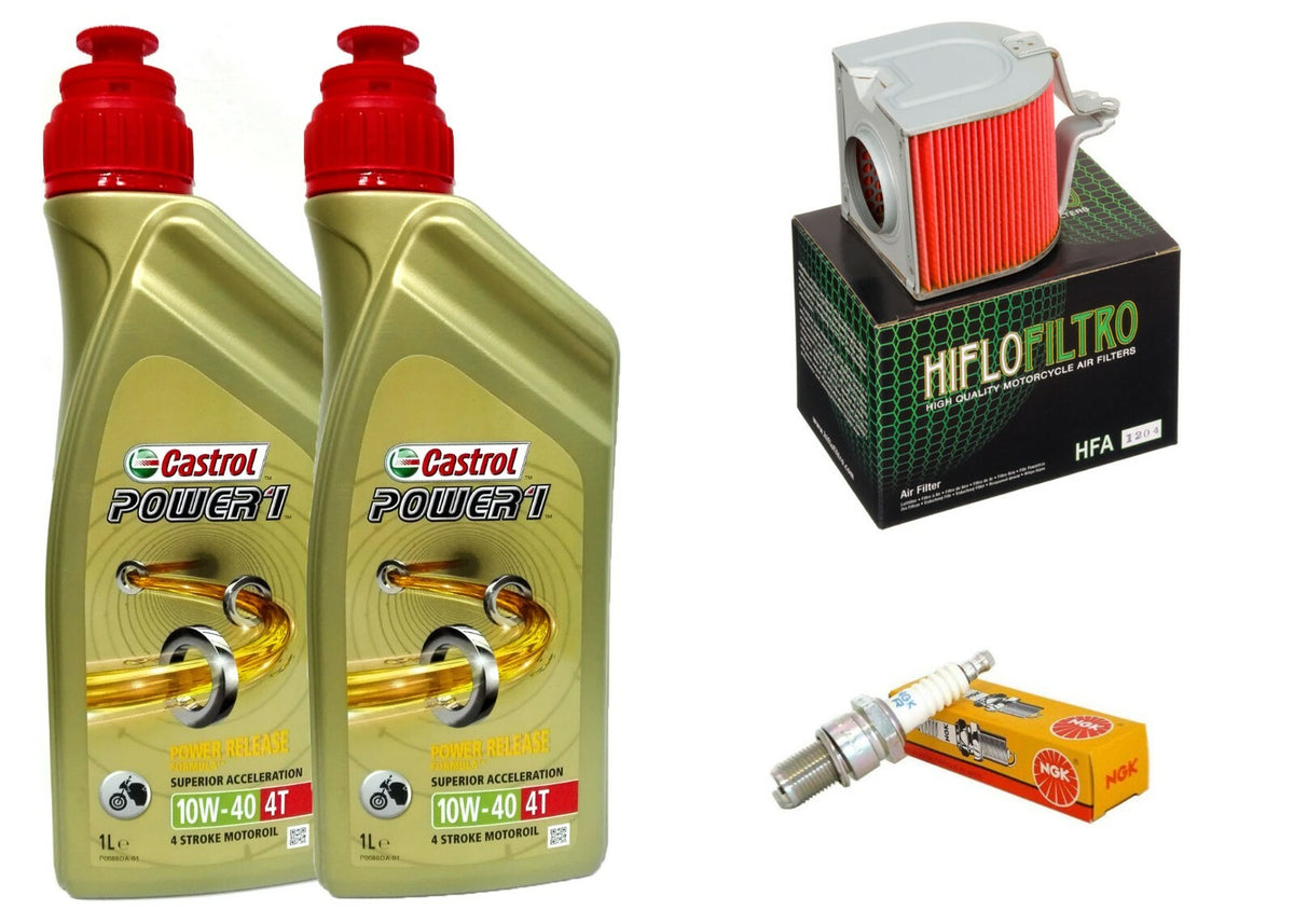 KIT TAGLIANDO HONDA CN/SPAZIO/HEXAGON 250 CASTROL 10W40 FILTRO ARIA CANDELA