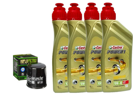 KIT TAGLIANDO KAWASAKI ZX 636 2003/2004 CASTROL 10W40 FILTRO OLIO HIFLO