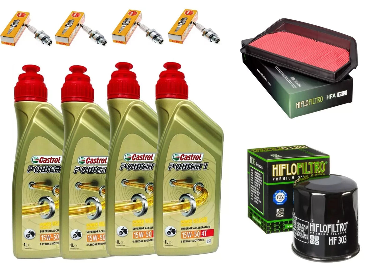 KIT/TAGLIANDO HONDA CB SFX /1100 CASTROL 15W50 /FILTRO OLIO ARIA CANDELE